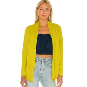 Margaret O'Leary Yellow Hand Knit Open Front Long Sleeve Cardigan Women's Size S